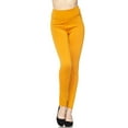 thumbnail image 1 of High Waisted Fleece Lined Leggings - Plus Size - 1XL 2XL 3XL - 3 Inch Waistband Mustard One Size Plus, 1 of 2