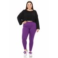 thumbnail image 1 of High Waisted Fleece Lined Leggings - Plus Size - 1XL 2XL 3XL - New Mix Purple One Size Plus, 1 of 1