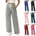 thumbnail image 1 of High Waisted Joggers for Women with Drawstring Lightweight Workout Sweatpants Athletic Pants Lounge Pants Casual Daily Streetwear Gifts for Women | CSEONE,Black XL, 1 of 8