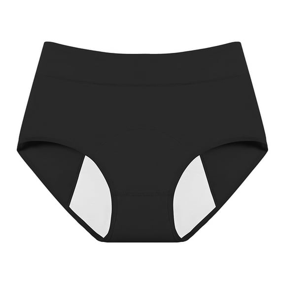 High Waisted Leak Proof Cotton Menstrual Panties - Overnight Underwear for Postpartum/Bladder Leakage - 95% Cotton, S-XXXL