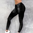 thumbnail image 1 of High Waisted Leggings For Women Fashion Imitation Denim Printed Tight Trousers Workout Sport Elastic Yoga Pants Black XL, 1 of 5