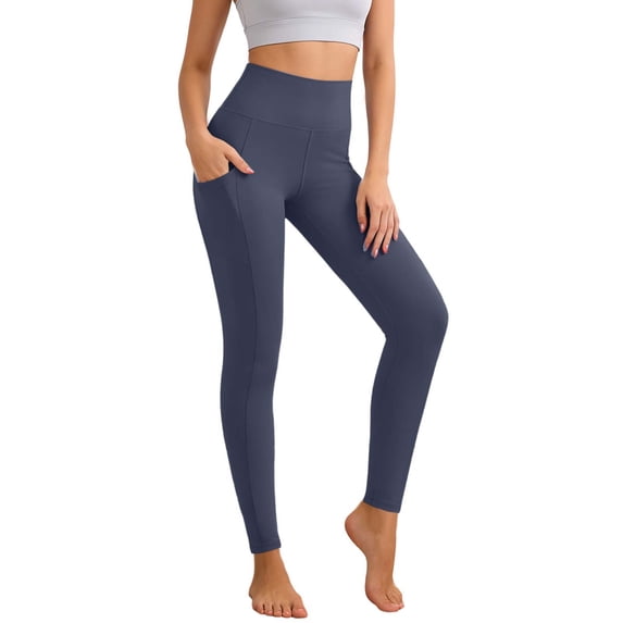 High Waisted Leggings For Women - Tummy Control Yoga Pants For Workout Running Athletic Women'S Pockets Leggings