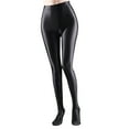 thumbnail image 1 of High Waisted Leggings For Women Ultra Thin Transparent Shiny Crotch Dance Yoga Pants Large, 1 of 5