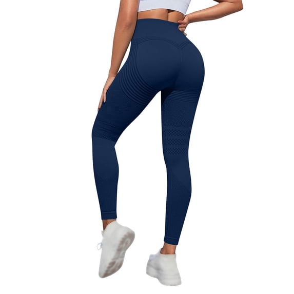 High Waisted Leggings for Women JIANLAI Seamless High Waist Workout Leggings Textured Ribbed Knit Full Length Stretch Athletic Pants Non‑Slip Waist Yoga Bottoms