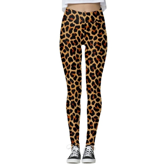 Thermal Leggings for Women High Waisted Leggings Leopard Print Stretchy Tummy Control Soft Comfortable for Yoga And Daily Use Womens Long Underwear