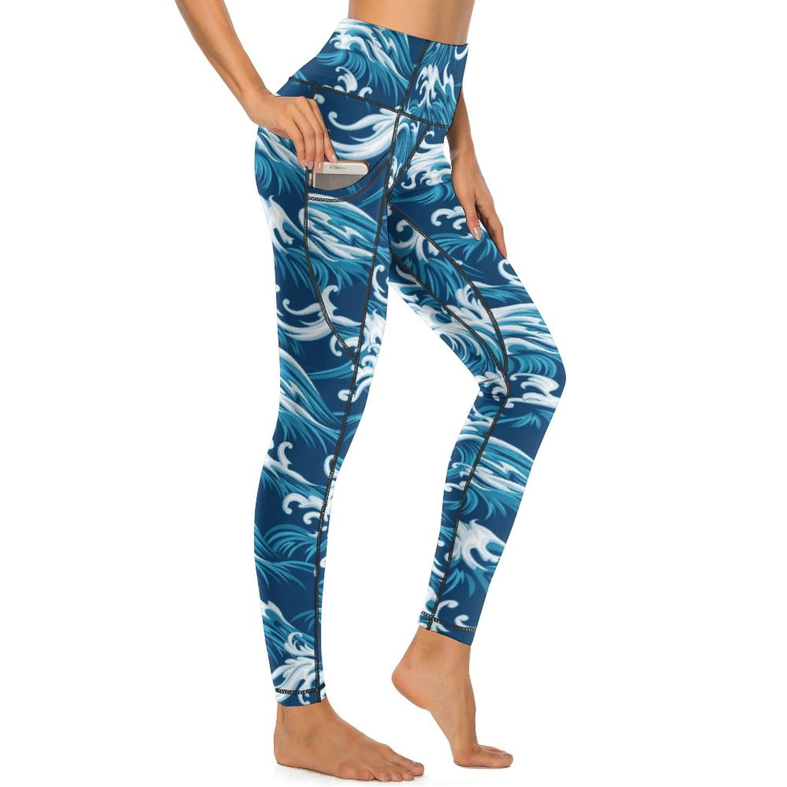 Angelica Pickles Yoga Pants High Waisted Stretch Workout Leggings