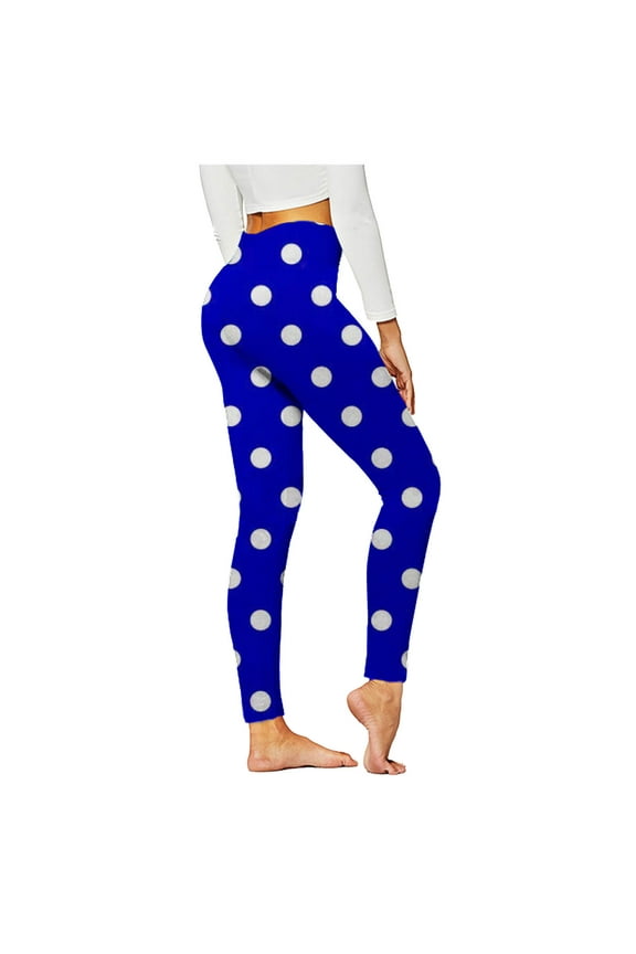 High Waisted Leggings for Women Running Workout Leggings with Pocket Yoga Pants for Women Blue L