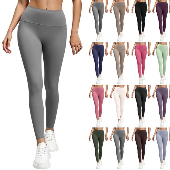 High Waisted Leggings for Women,Soft Comfortable Feel,4-Way Stretch,Solid Color Yoga Pants,Yoga,Running and Daily Loungewear