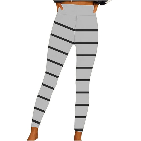 High Waisted Leggings for Women Soft Tummy Control Pants Non See Through Workout Yoga Pants for Running Plus Size Gray XXL