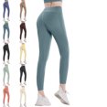 thumbnail image 1 of High Waisted Leggings for Women Stretchy Tummy Control Yoga Pants Comfy Fashion Tight Skinny Running Thermal Tights Turquoise 3XL, 1 of 4