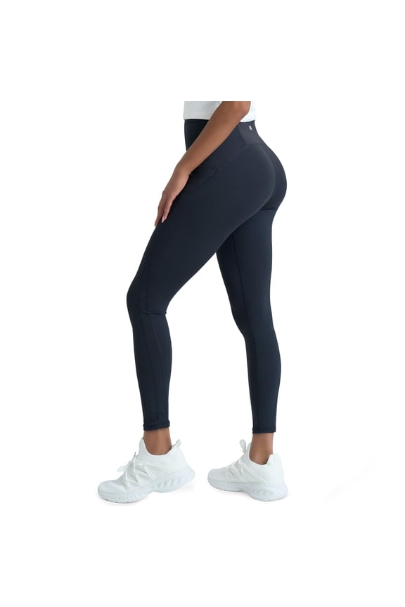 High Waisted Leggings for Women Tummy Control, Yoga Pants Women, Gym Workout Leggings with Pocket Black Night, Medium