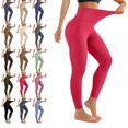 thumbnail image 1 of High Waisted Leggings for Women - Tummy Control Yoga Pants for Workout Running Athletic Women's Leggings Plus Size Hot Pink XXL, 1 of 4