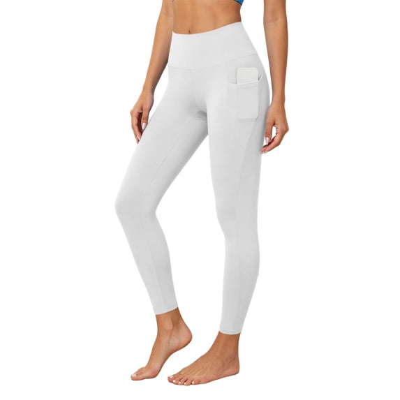 High Waisted Leggings with Pockets for Women Soft Yoga Pants for Gym Workout, Athletic Running Women's Tummy Control Breathable Leggings