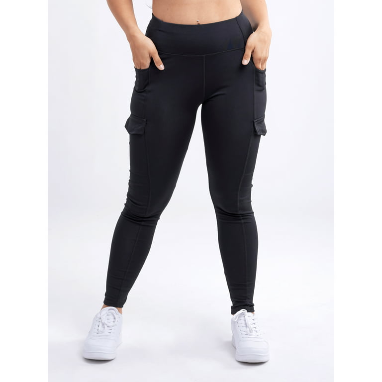 High-Waisted Leggings with Side Cargo Pockets 