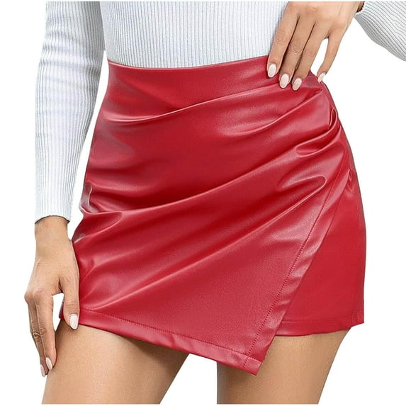 High Waisted Maxi Skirt Leather for Women Skirt Woman Dressy Casual High Waisted Bodycon Pencil Mini Shorts Ruched Wrap Skorts Skirts Linen Skirt L