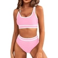 thumbnail image 1 of High Waisted Nylon/Spandex 2-Piece Tankini Swimsuit, S-XL, 1 of 4