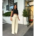 thumbnail image 1 of High-Waisted Palazzo Pants (M, Off-White), 1 of 6