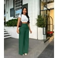 thumbnail image 1 of High-Waisted Palazzo Pants (S, Green), 1 of 6