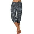 thumbnail image 1 of High Waisted Pants for Women New Women's Yoga Capris Pants Camouflage Print Loose Soft Workout Pants Outdoor Sports Casual Pants with Pockets Straight Leg Pants Women Dark Gray 3XL, 1 of 6