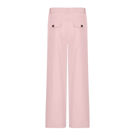 High Waisted Pants Women Women's Versatile Micro Flared Pants Casual Slim Fit And Drape Feeling Suit Large for Women Womens Travel Pant Casual Trouser with Pocket Leather for Womens Fashion Clo Pink S
