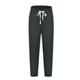 thumbnail image 1 of High Waisted Pants for Women Casual Loose Fit Drawstring Tapered Pants Workout Sport Lounge Trousers with Pockets, 1 of 9