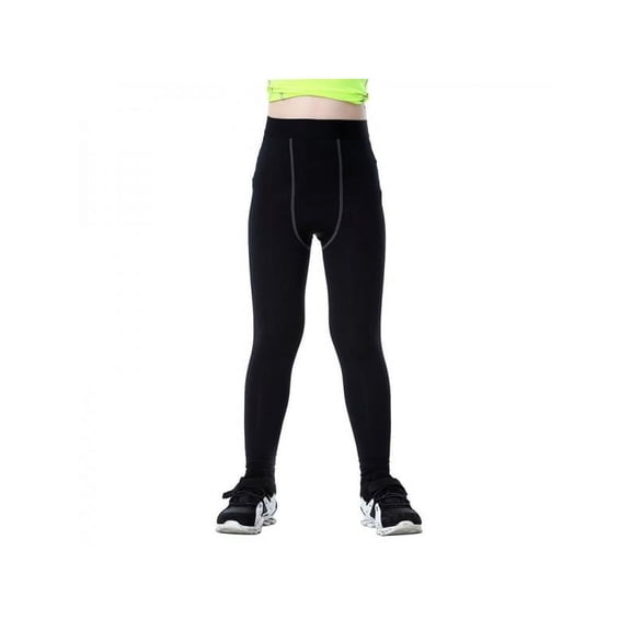 High Waisted Quick-drying Child Kids Boy Girls Compression Cycling Long Bicyle Black Trousers Skin Tight Pants Smooth Workout Leggings Butt Lift Running Sportwear