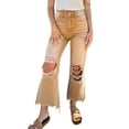 thumbnail image 1 of High Waisted Ripped Flare Jeans For Women Casual Distressed Pants, 1 of 4