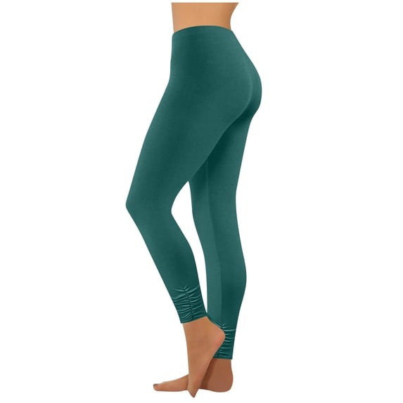 High Waisted Ruched Leggings for Women Tummy Control Compression Athletic Yoga Running Pants