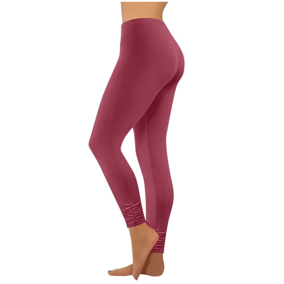 High Waisted Ruched Leggings for Women Tummy Control Compression Athletic Yoga Running Pants