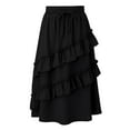 thumbnail image 1 of High Waisted Ruffle Soft Cotton Long Maxi Skirts with Elastic Waistband for Kid Girls 3-14 Years, 1 of 5