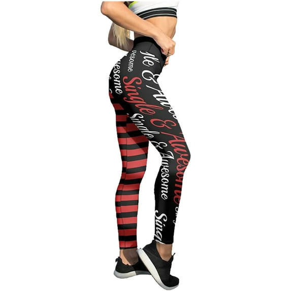 High Waisted Seamless Leggings for Women Tummy Control, Heart Print Skinny Workout Yoga Gym Pants Full-Lenght