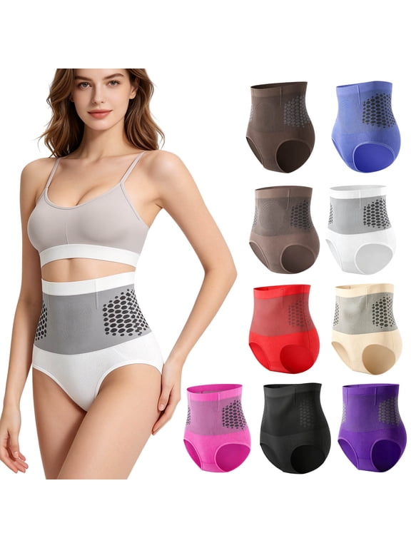 High Waisted Shapewear for Women, Tummy Control Sculpting Panties, Breathable High Elastic Protective Briefs for Daily Wear, Soft Butt Lifting Underwear with Anti Roll Band