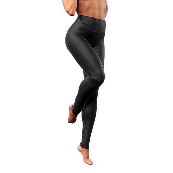High Waisted Shiny Leggings for Women, Stretchy Metallic Yoga Pants Activewear