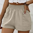 thumbnail image 1 of High Waisted Shorts Clearance Women's High Waist Shorts Wide Leg Pants Casual Loose Shorts+Pocket, 1 of 5