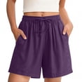 thumbnail image 1 of High Waisted Shorts Women Summer Casual Workout Shorts Stretchy Running Shorts with Pockets Plus Size Clothes for Women, 1 of 6