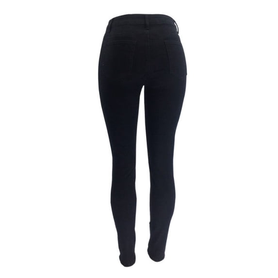 High-Waisted Skinny Jeans with Button Fly