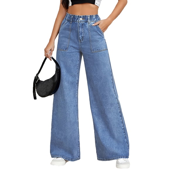 High Waisted Straight Leg Jeans Y2k Frayed Raw Hem Ripped Distressed Jean Boyfriend Jeans for Women Travel Cropped Pants Cowgirl Outfits Ankle Denim Pants with Pockets Trendy Stretchy Baggy Jean