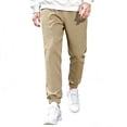 thumbnail image 1 of GINGTTO Men's Cotton Fleece-Lined Jogger Pants, Elastic Waist with Drawstring, Tapered Leg, 4 Pockets Sweatpants, 1 of 6