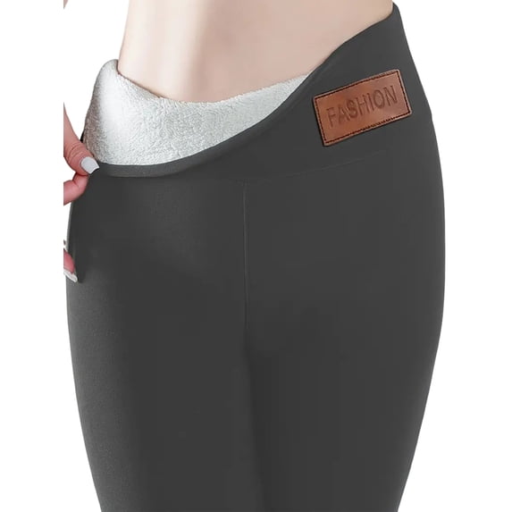 High Waisted Thicken Leggings for Women - No See Through Tummy Control Cycling Workout Yoga Pants Dark Grey & Label L