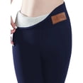 thumbnail image 1 of High Waisted Thicken Leggings for Women - No See Through Tummy Control Cycling Workout Yoga Pants Navy Blue & Label M, 1 of 3