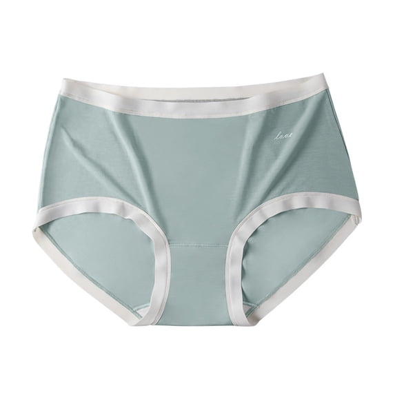 High Waisted Underwear Women Women's High Waist Comfortable Panties, Solid Cotton Soft Stretchy Underwear Sky Blue XL