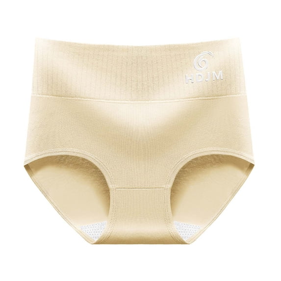 High Waisted Underwear Women Women's Large Size High Waist Panties Fashionable Women's Panties Underwear Women Pack Thong Yellow XXL