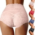 thumbnail image 1 of High Waisted Underwear for Women Seamless Panties Breathable Lace No Show Cheeky Tummy Control Briefs Bikini Hipsters, 1 of 5