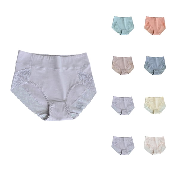 High Waisted Underwear for Women Tummy Control Breathable Lace Panties Briefs Shaping Underwear