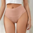 thumbnail image 1 of High Waisted Women's Thongs Lightweight Soft Stretch Underwear Breathable High Cut Comfort Panties for Everyday Wear, 1 of 3