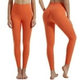 thumbnail image 1 of High Waisted Women's Yoga Leggings, Solid Color Comfortable Athletic Pants with Pockets, 1 of 7