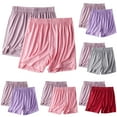 thumbnail image 1 of High Waisted Womens Biker Shorts, 2PC Women's Summer Color Elastic Waist Leisure Thin Shorts Home Pants Sports Outerwear,Pink 2 M, 1 of 3