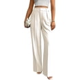thumbnail image 1 of High Waisted Work Pants for Women Business Casual Outfits Office Dressy Pants Trousers with Pockets Wide-Leg Pants, 1 of 4