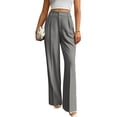 thumbnail image 1 of High Waisted Work Pants for Women Business Casual Outfits Office Dressy Pants Trousers with Pockets Wide-Leg Pants, 1 of 4