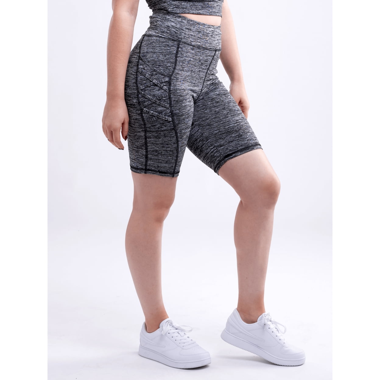 High-Waisted Workout Shorts with Pockets & Criss Cross Design – Activewear  Forever